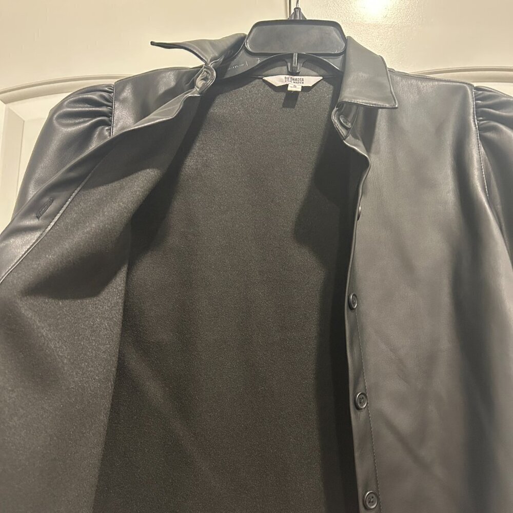 BB Dakota x Steve Madden Black Faux Leather Jacket Women’s Size S - Picture 4 of 7